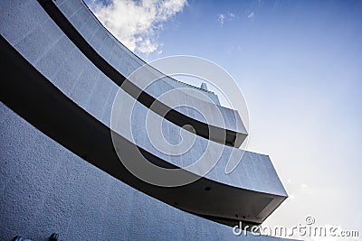 Abstract Crop and Curves of a Modern Building Stock Photo