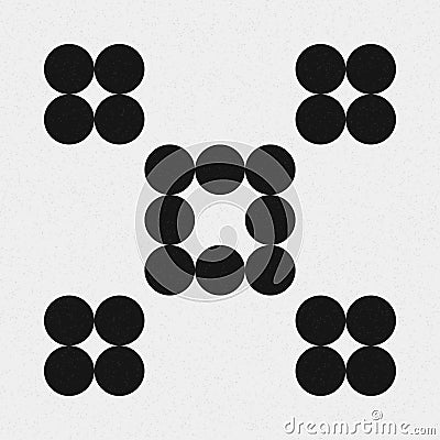 Abstract Cross Pattern Dots Logo generative computational art illustration Vector Illustration