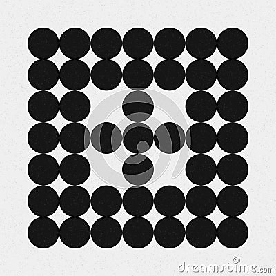 Abstract Cross Pattern Dots Logo generative computational art illustration Vector Illustration