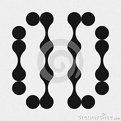 Abstract Cross Pattern Dots Logo generative computational art illustration Vector Illustration