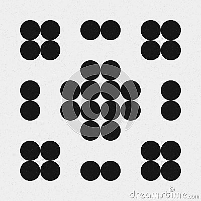 Abstract Cross Pattern Dots Logo generative computational art illustration Vector Illustration