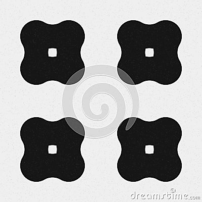 Abstract Cross Pattern Dots Logo generative computational art illustration Vector Illustration