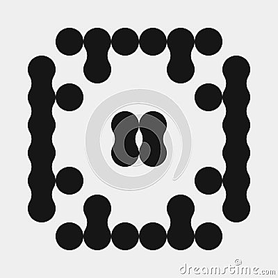 Abstract Cross Pattern Dots Logo generative computational art illustration Vector Illustration