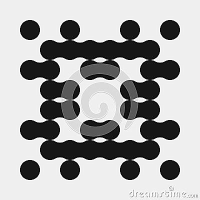 Abstract Cross Pattern Dots Logo generative computational art illustration Vector Illustration