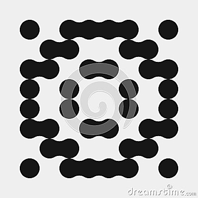 Abstract Cross Pattern Dots Logo generative computational art illustration Vector Illustration