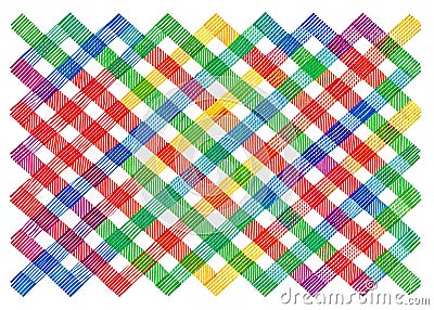 Abstract Crosshatch Line Flag Pattern Modern Geometric Texture Background for Website Banner or Fabric Design Stock Photo