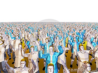 Abstract crowd of people at a music party Stock Photo