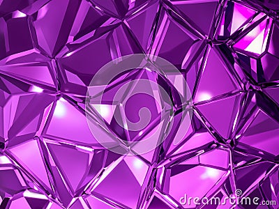 abstract crystal background with purple crystals Stock Photo