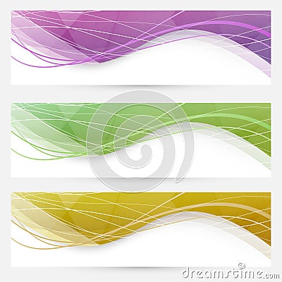 Abstract crystal wave speed line website header Vector Illustration