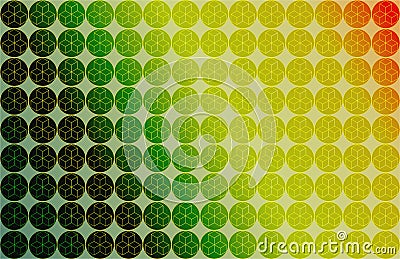 Abstract with a cube-shaped pattern composed of gradations of color Stock Photo