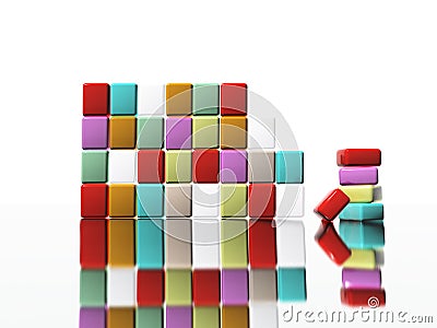 Abstract cubes Stock Photo