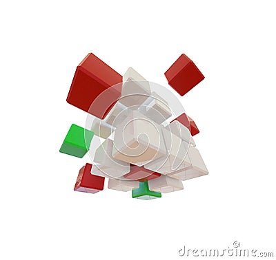 Abstract cubes Stock Photo