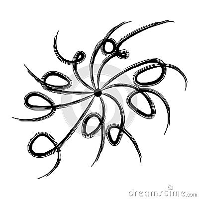 Abstract curl in a circle element Vector Illustration