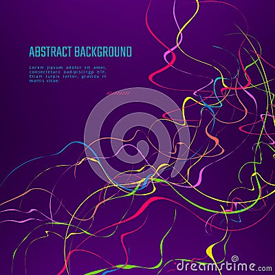 Abstract curly line background Vector Illustration