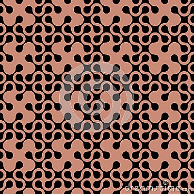 Abstract curved geometric seamless pattern Vector Illustration