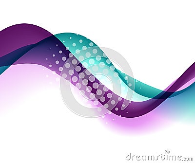 Abstract curved lines background. Template brochure design Vector Illustration