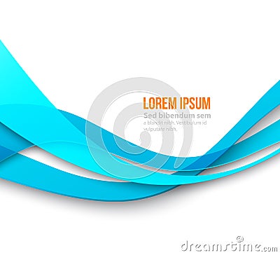 Abstract curved lines background. Template Vector Illustration