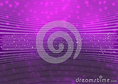 Abstract Curves and Snow Falling in Blurred Purple Background Stock Photo