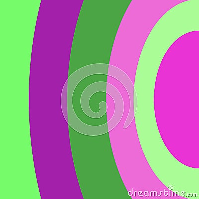 Curving stripes background with pink and green color palette Stock Photo