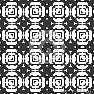 Seamless geometric vector background, black and white flora vector pattern, accurate, editable and useful background for Stock Photo