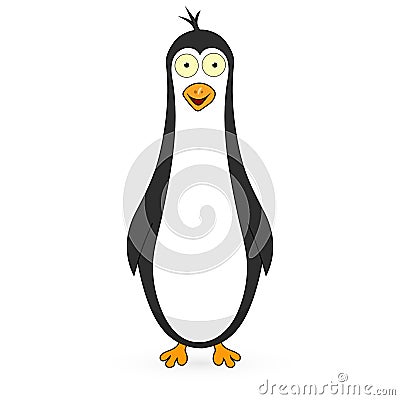 Abstract cute pinguin on a white background Vector Illustration