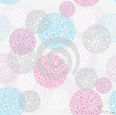 Abstract cute seamless polka dot circle background Vector Illustration