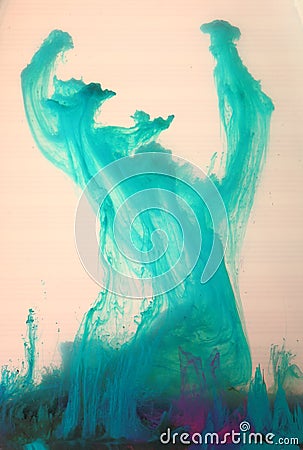 Abstract cyan colored shape Stock Photo