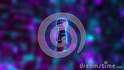 Abstract cyber keyhole Stock Photo