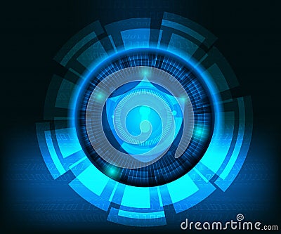 Abstract cyber secutiry technology background Vector Illustration