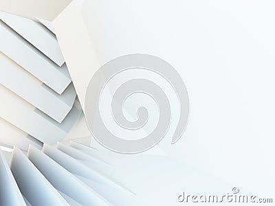 Abstract 3d architectural background Cartoon Illustration