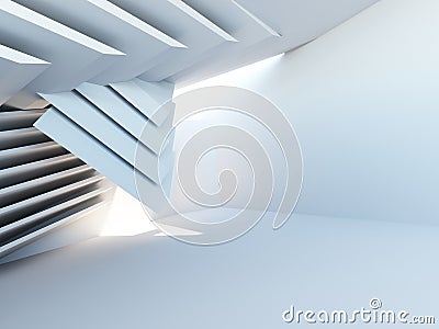 Abstract 3d architectural background Cartoon Illustration