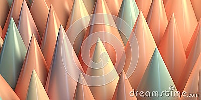 Abstract 3d background, colorful triangles piramides pattern texture. Generative AI Cartoon Illustration