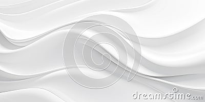 Abstract 3D Background, white grey wavy waves flowing liquid paint Stock Photo