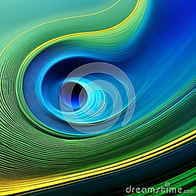 Abstract 3D blue fluid twisted wavy glass morphism. Design visual element for background, , banner, cover, poster or header. Stock Photo