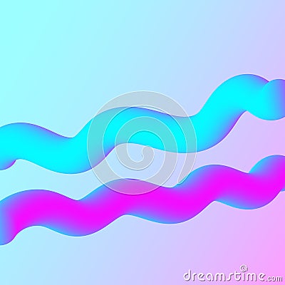 Abstract 3D Colorful Curve Lines Vector Trendy 3d trendy gradient shapes, great design for any purposes. Abstract fluid 3d shape. Stock Photo