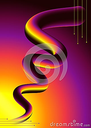Abstract 3d colorful shape and 3d design elements Stock Photo