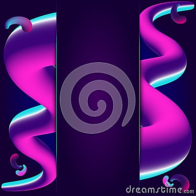 Abstract 3d colorful shapes. Colorful 3d blend. Stock Photo