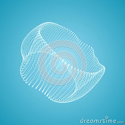 Abstract 3D Connection Structure. Molecular Grid. Technology Style. Vector illustration for Design Vector Illustration