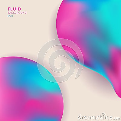 Abstract 3D creative fluid colorful shape Vector Illustration