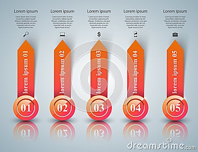 Abstract 3D digital illustration Infographic. Vector Illustration