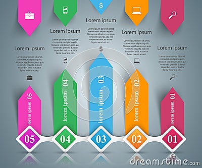 Abstract 3D digital illustration Infographic. Vector Illustration