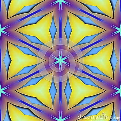 3d effect - hexagonal color gradient graphic Stock Photo