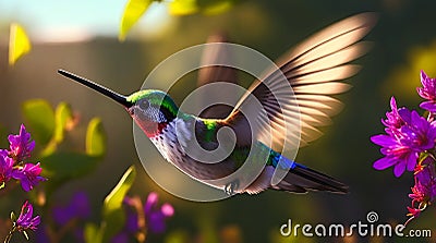 3d effect - A rendering of a hummingbird Stock Photo