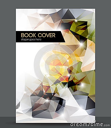 Abstract 3D geometric colorful cover Vector Illustration