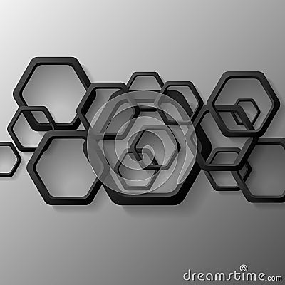 Abstract 3D Geometrical Design Vector Illustration
