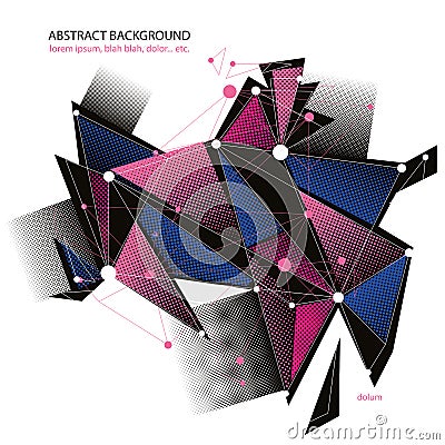 Abstract 3d mesh vector background. Vector Illustration