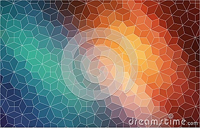 Abstract 2D mosaic colorful background Vector Illustration