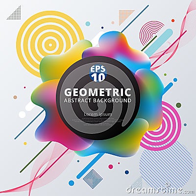 Abstract 3d plastic colorful circle geometric pattern design an Vector Illustration