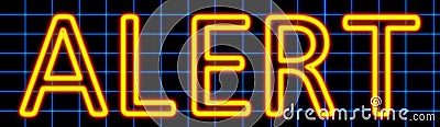 Alert neon sign Stock Photo