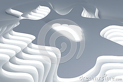 Abstract 3d rendering cloud illustrarion on backdrop. Design concept Stock Photo